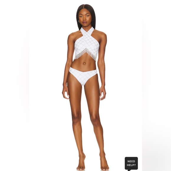 BEACH RIOT x REVOLVE Vanessa Bikini Bottom in White - Picture 5 of 9